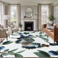 thumbnail image 1 of 6'x9' Area Rugs, Blueberry Spring Leaves Indoor Outdoor Area Rug for Living Room Bedroom, Farmhouse Botanical Branches Washable Bathroom Rugs Kitchen Floor Carpet Mats Home Decor Aesthetic, 1 of 8