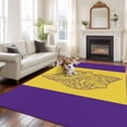 thumbnail image 1 of 6'x9' Area Rugs, Conch Mandalas Indoor Outdoor Area Rug for Living Room Bedroom, Boho Modern Yellow Purple Abstract Stripe Washable Bathroom Rugs Kitchen Floor Carpet Mats Home Decor Aesthetic, 1 of 8
