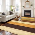 thumbnail image 1 of 6'x9' Area Rugs, Farmhouse Yellow Brown Indoor Outdoor Area Rug for Living Room Bedroom, Retro Vintage Wood Washable Bathroom Rugs Kitchen Floor Carpet Mats Home Decor Aesthetic, 1 of 8