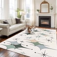 thumbnail image 1 of 6'x9' Area Rugs, Green Beige Diamond Indoor Outdoor Area Rug for Living Room Bedroom, Modern Geometric Middle Century Pink Washable Bathroom Rugs Kitchen Floor Carpet Mats Home Decor Aesthetic, 1 of 8