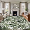 thumbnail image 1 of 6'x9' Area Rugs, Green Tropical Leaves Indoor Outdoor Area Rug for Living Room Bedroom, Summer Palm Trees Botanical Washable Bathroom Rugs Kitchen Floor Carpet Mats Home Decor Aesthetic, 1 of 8