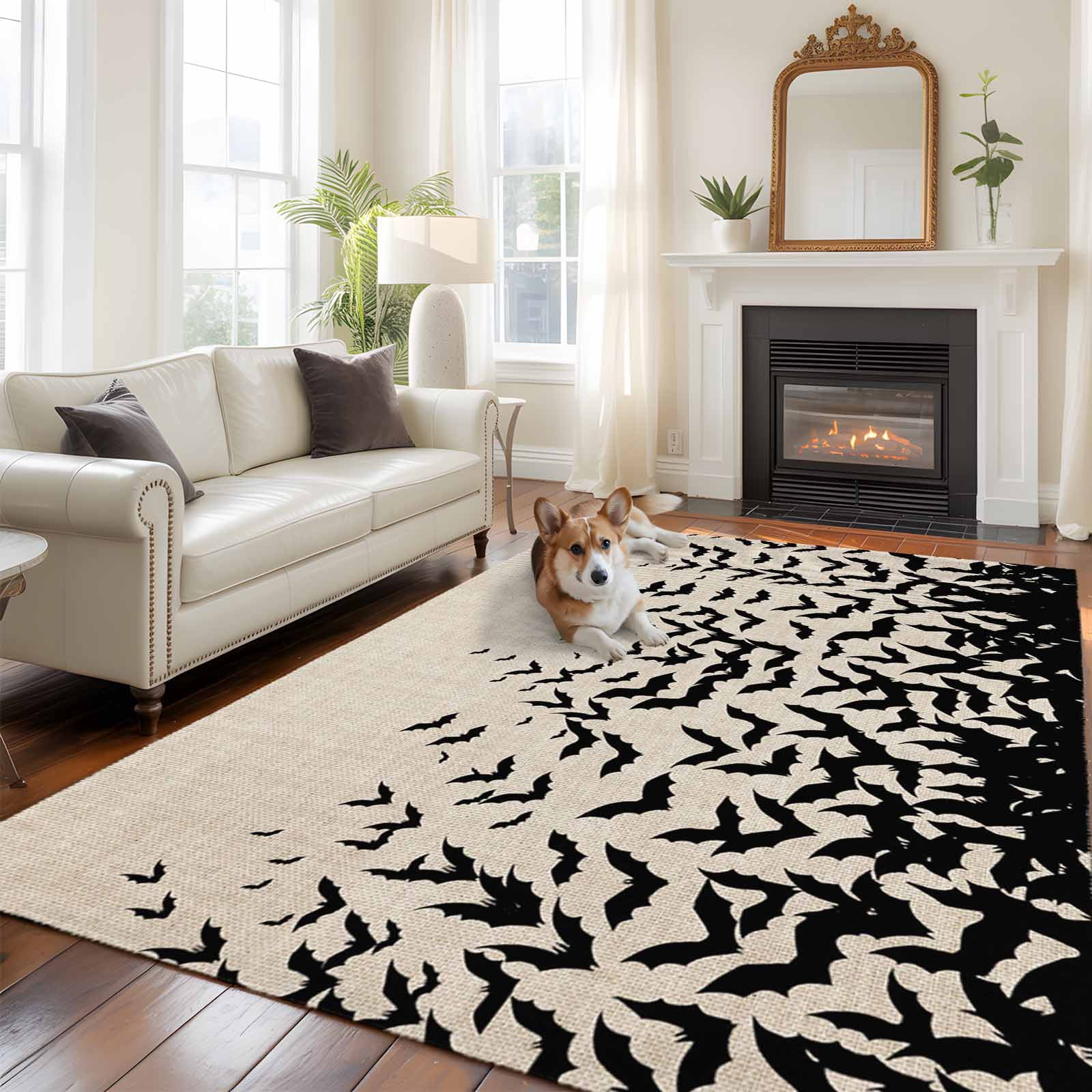 6'x9' Area Rugs, Halloween Indoor Outdoor Area Rug for Living Room ...