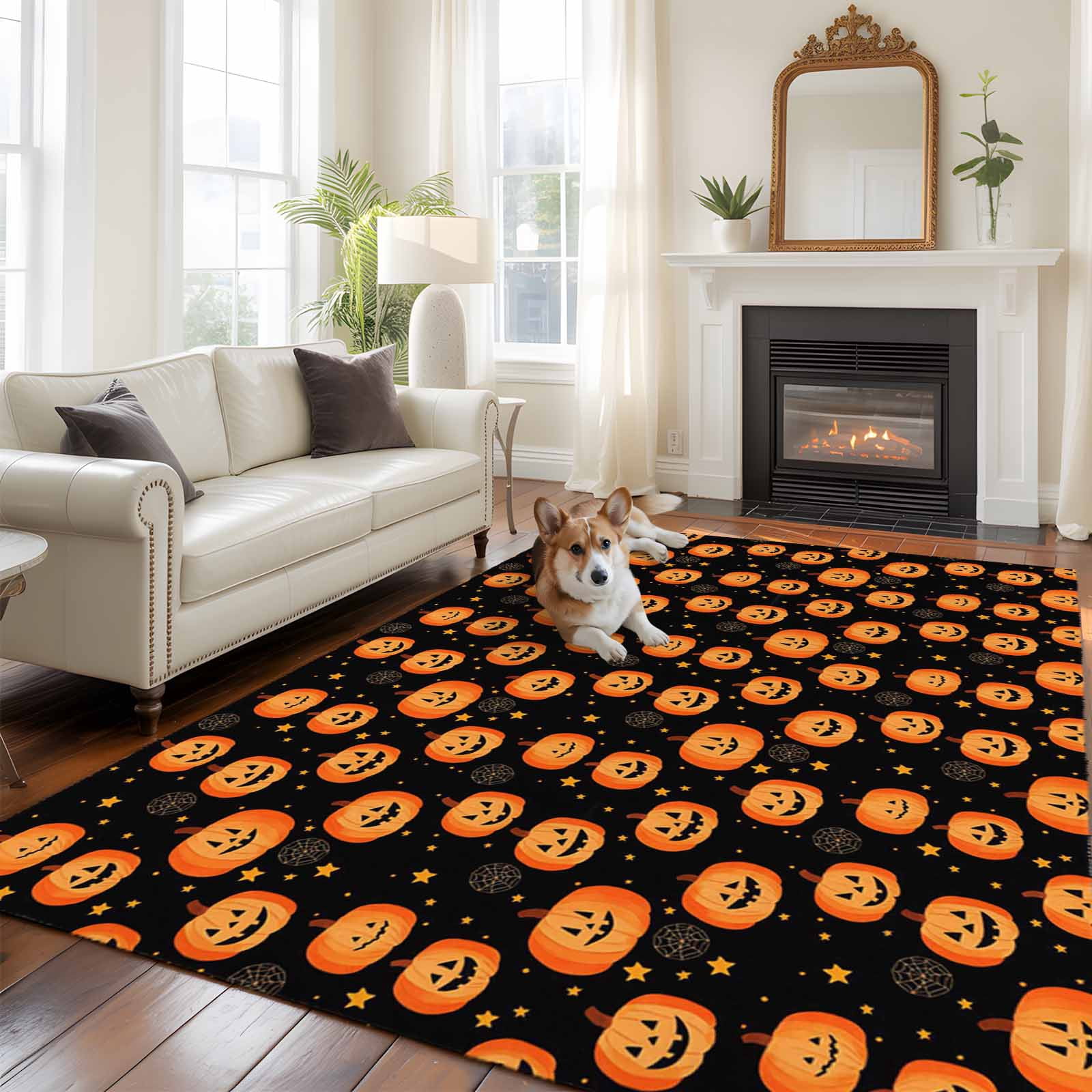 6'x9' Area Rugs, Halloween Indoor Outdoor Area Rug for Living Room ...
