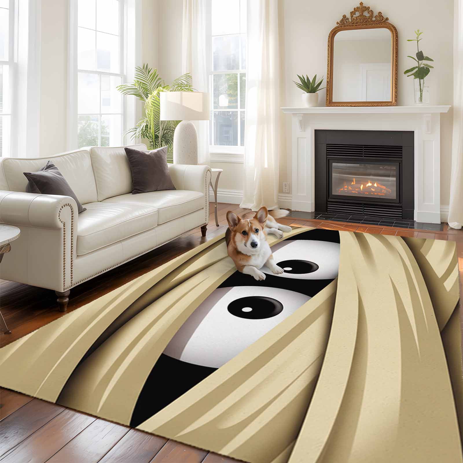 6'x9' Area Rugs, Halloween Indoor Outdoor Area Rug for Living Room ...