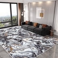 thumbnail image 1 of Cozylore 6'x9' Area Rugs for Living Room Artistic Style Modern Rug Soft Low Pile Non Slip Carpet Machine Washable Indoor Rug for Bedroom Dining Room Office, Black, 1 of 7