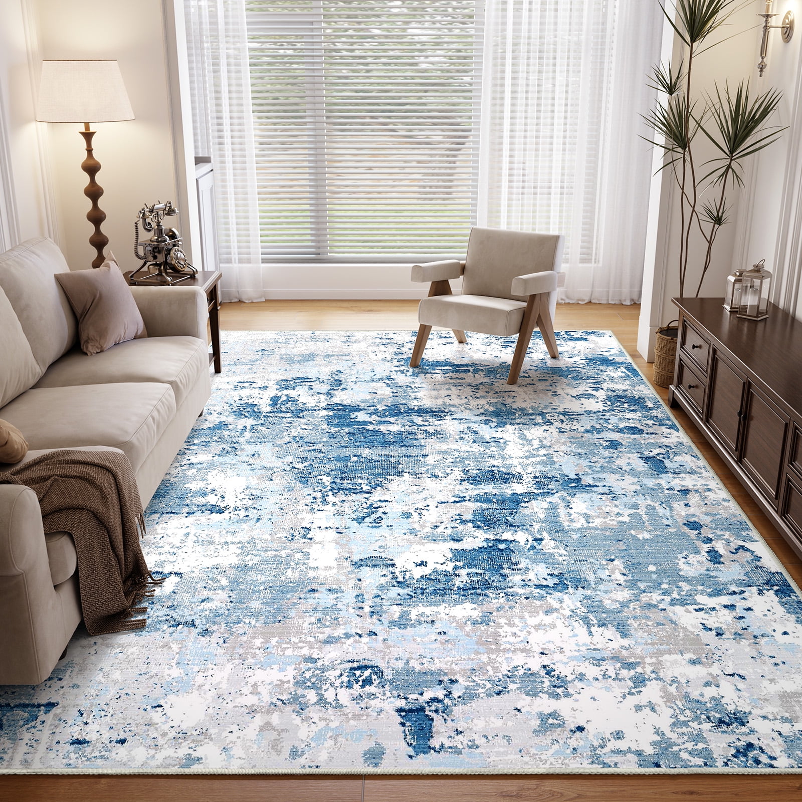 KAMOMA Area Rugs for Living Room 6'x9' Modern Machine Washable Rugs ...