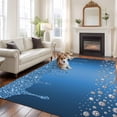 thumbnail image 1 of 6'x9' Area Rugs, Modern Blue Indoor Outdoor Area Rug for Living Room Bedroom, Abstract Diamond Luxury Gradient Washable Bathroom Rugs Kitchen Floor Carpet Mats Home Decor Aesthetic, 1 of 8