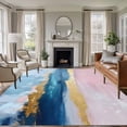 thumbnail image 1 of 6'x9' Area Rugs, Pink Blue Indoor Outdoor Area Rug for Living Room Bedroom, Modern Artwork Oil Painting Abstract Washable Bathroom Rugs Kitchen Floor Carpet Mats Home Decor Aesthetic, 1 of 8