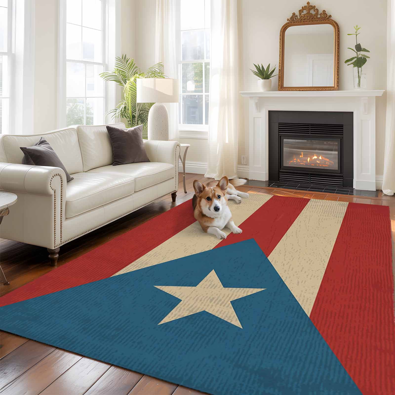 Puerto Rico Rug 6'x9' Area Rugs, Puerto Rico Flag Indoor Outdoor Area Rug for Living ...