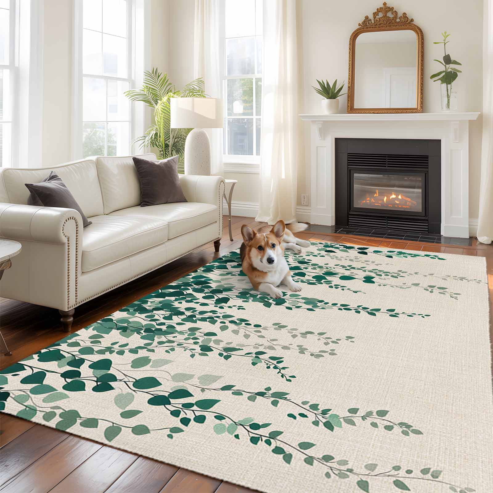 6'x9' Area Rugs, Rustic Vines Indoor Outdoor Area Rug for Living Room ...
