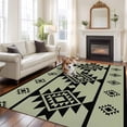 thumbnail image 1 of 6'x9' Area Rugs, Sage Green Boho Indoor Outdoor Area Rug for Living Room Bedroom, Southwest Aztec Abstract Geometric Washable Bathroom Rugs Kitchen Floor Carpet Mats Home Decor Aesthetic, 1 of 8