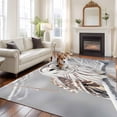 thumbnail image 1 of 6'x9' Area Rugs, Winter Owl Indoor Outdoor Area Rug for Living Room Bedroom, Country Birds Animal Tree Branches Snow Washable Bathroom Rugs Kitchen Floor Carpet Mats Home Decor Aesthetic, 1 of 8