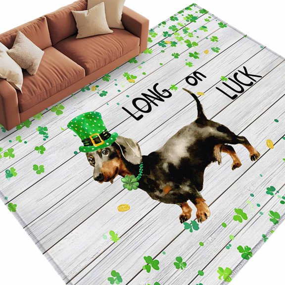 6'x9'Large Area Rugs St. Patrick's Day Washable Area Rugs Non-Slip Indoor Floor Mats Large Carpet for Living Room Bedroom Dining Room