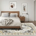 thumbnail image 1 of 6'x9' Vintage Area Rugs,Soft Washable Distressed Thin Rugs for Living Room Bedroom,Non-Slip Foldable Indoor Carpet,Grey Brown, 1 of 5