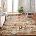 thumbnail image 1 of 6'x9' Washable Area Rug, Non Slip Abstract Rugs, Soft Faux Wool Living Room Rug, Low Pile Rugs for Living Room Bedroom Dining Room, Brown, 1 of 8