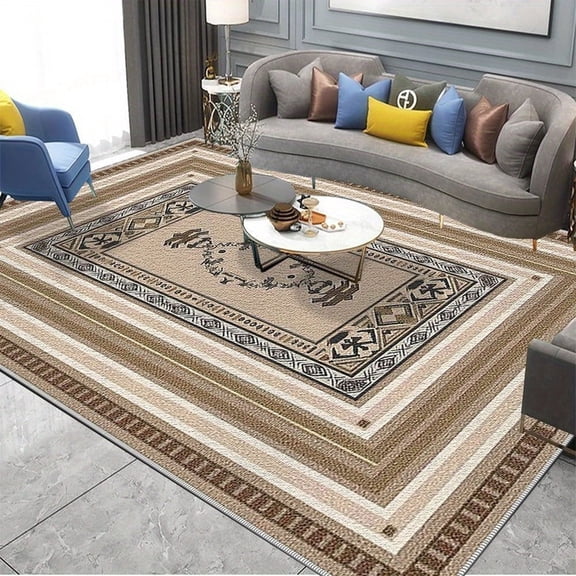 6'x9' Washable Carpet For Living Room Non Slip Carpet Pad Area Rug For Dining Room Arrel Speckled Wool-Blend Area Rug Colorful Area Rug