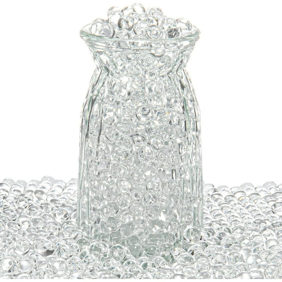 60,000 Pieces Clear Water Gel Jelly Beads Clear Water Beads, Vase Fillers for Centerpieces, Floating Candle Making, Christmas New Year Decoration Floral Arrangement (Transparent)