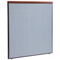 thumbnail image 1 of 60-1/4"W x 61-1/2"H Deluxe Office Partition Panel, Blue, 1 of 4