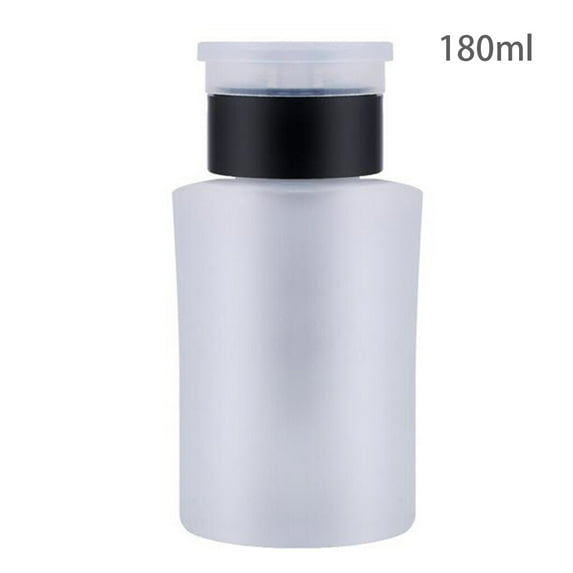 60/100/120/150/180/200ml Bottle Empty Press Pump Dispenser Plastic Polish Remover Cleaner Portable Makeup Manicure Tool Black