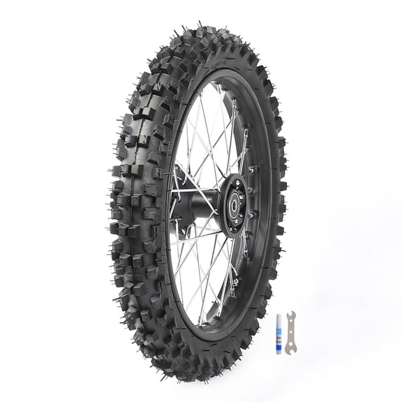 60/100-14 14 inch Front Wheel 2.50-14 Tire Tube with Rim for Disc Brake Offroad Motorcycle Pit Dirt Bike Monkey Bike Taotao Apollo RFZ125 CRF50 CRF70 XR50 XR70 SSR