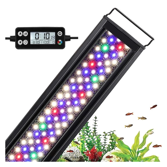 60-105cm WRGB Aquarium LED Reef Light With Timer Waterproof Fish Tank Light Underwater Lamp ,Easy to Install