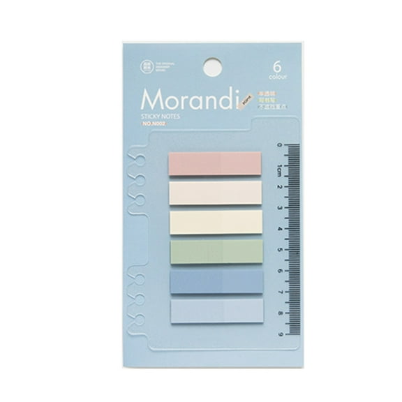 60/120/200Pcs Adhesive PET Label Adhesive Note Page Marker Bookmarks File Label with 6 Hole Punched Ruler