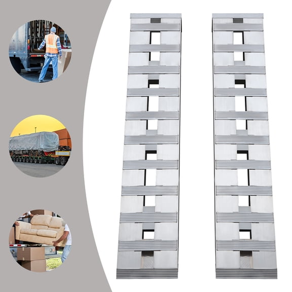 60*12in Aluminum Truck Car Auto Trailer Ramps Hook end, knife foot for Loading and Unloading Motorcycles