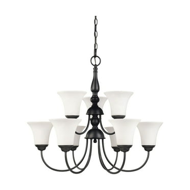 60/1843-Nuvo Lighting-Dupont-Nine Light Chandelier-27 Inches Wide by 23.75 Inches High     -Traditional Installation
