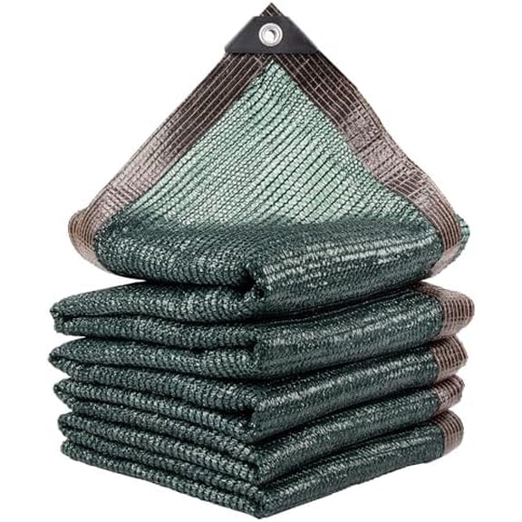 60% 20 X 30 FT Green Shade Cloth, Outdoor Woven Sun Shade with Grommets, Durable Breathable Netting Shading Antifreezing for Patio, Garden, DIY Home, Plants Cover, Greenhouse, Dog Kennel