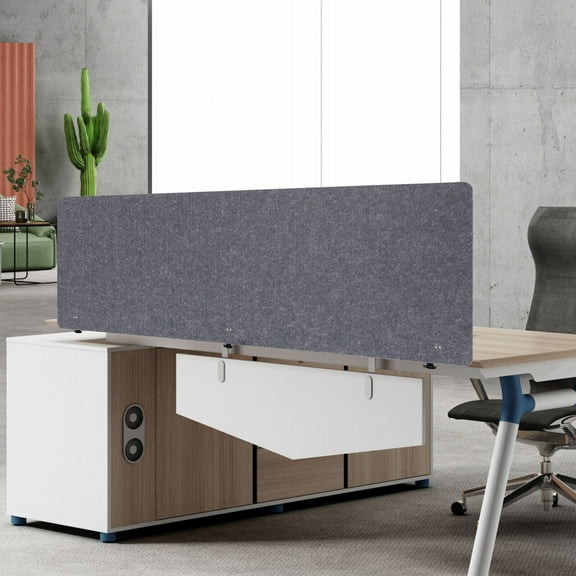 60" * 24" Desk Divider Privacy Panel Desktop Mounted Privacy Cubicle Panel