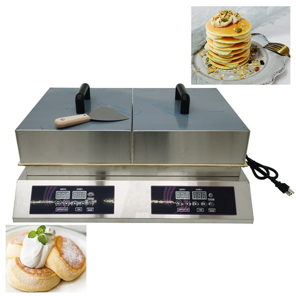 60-240 Souffle Muffin Pancake Making Machine Double-Headed Commercial Electric 110V