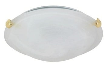 Polished Brass Transitional Flush Mount Indoor/Outdoor Light