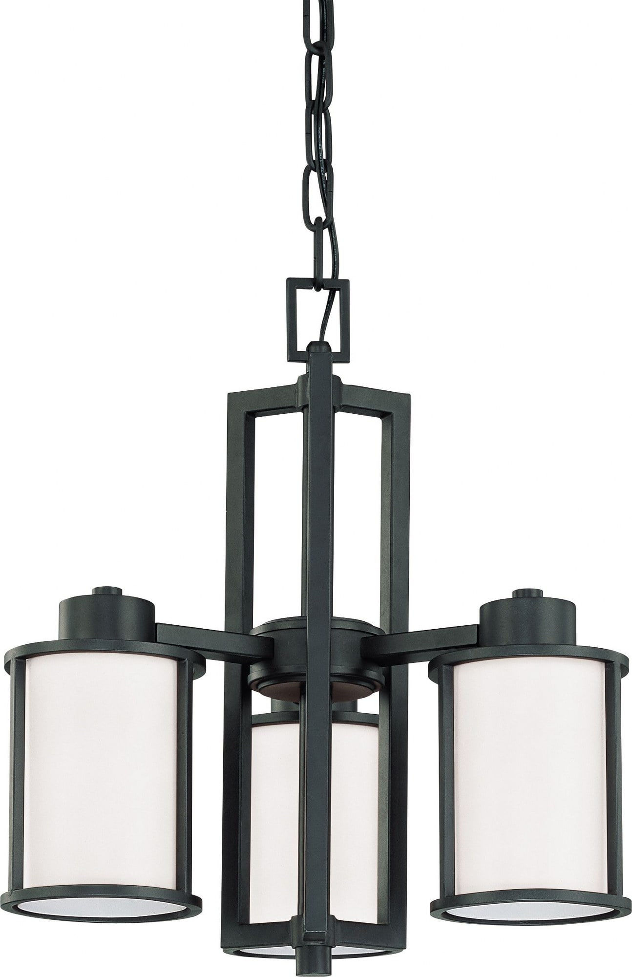 Odeon Aged Bronze 3-Light Outdoor Chandelier 18.5" High