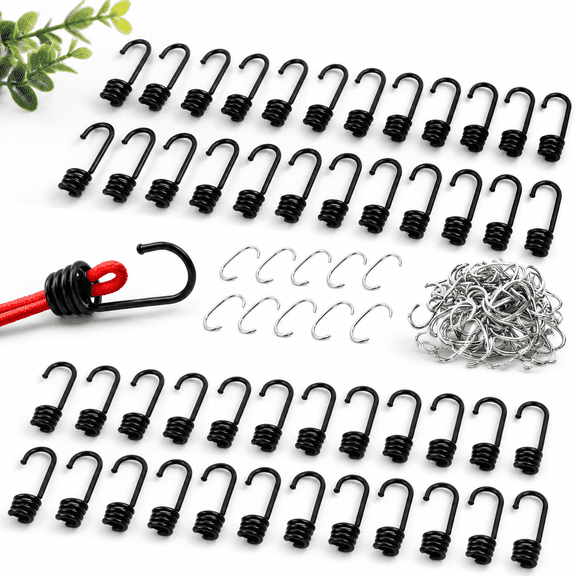 60 3/8 Inch Bungee Cord Hooks With C Type Hog Rings