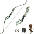 thumbnail image 1 of 60" 30lbs Camo Metal Riser Recurve Bow for Outdoor Hunting Archery Competition Shooting Right Hand Adult Takedown Long Bow, 1 of 6