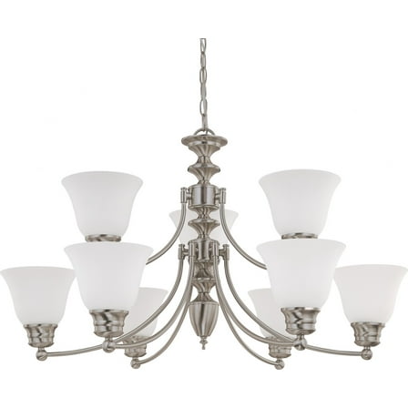 60/3256 Nuvo Lighting Empire-Nine Light Chandelier-32 Inches Wide by 18 Inches High     -Traditional Installation