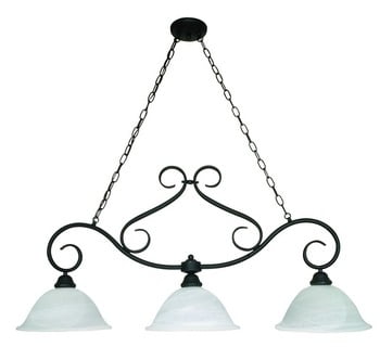 Castillo Textured Black Glass 3-Light Pendant