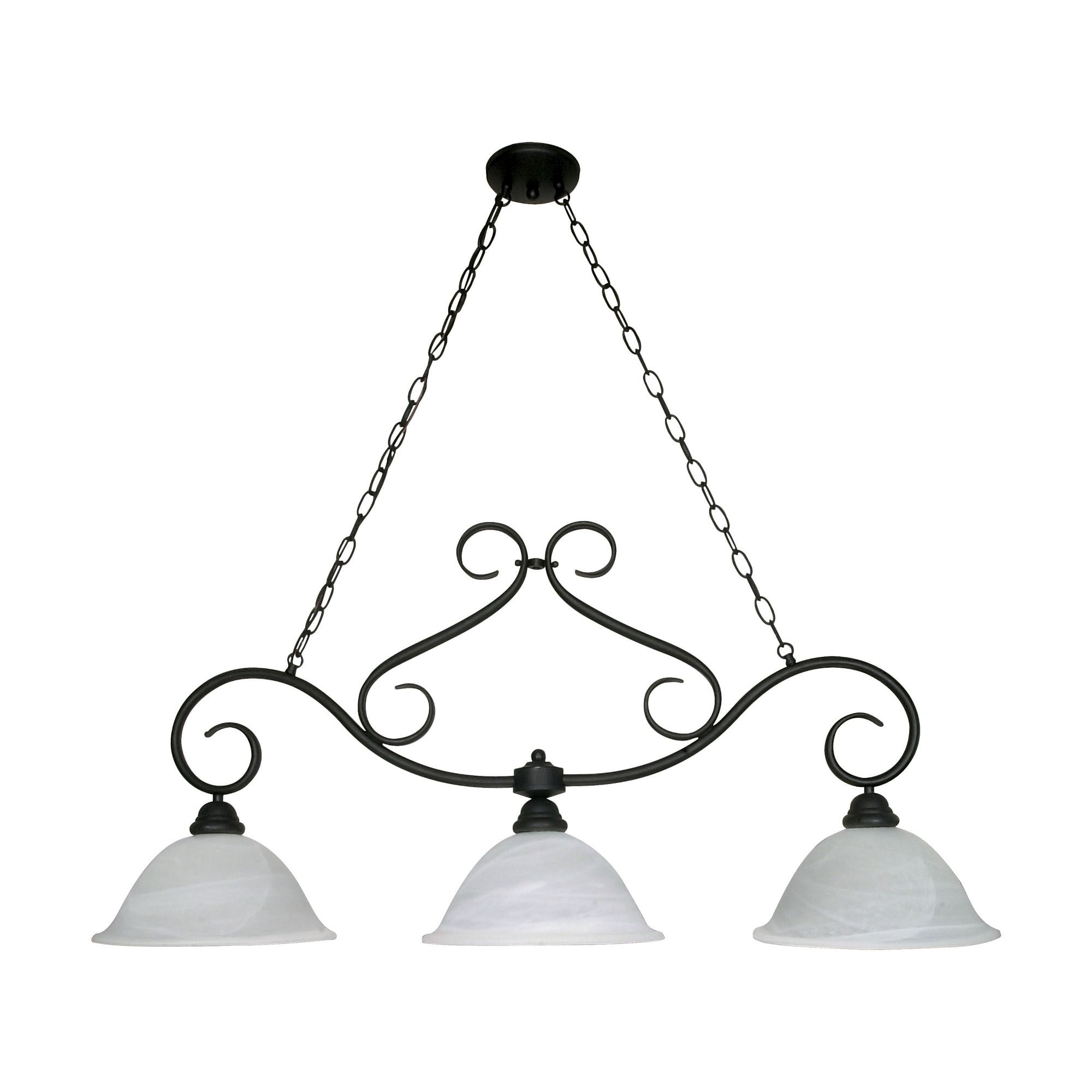 Castillo Textured Black Glass 3-Light Pendant