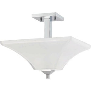 Parker Collection Chrome & Glass 13'' LED Mushroom Flush Mount