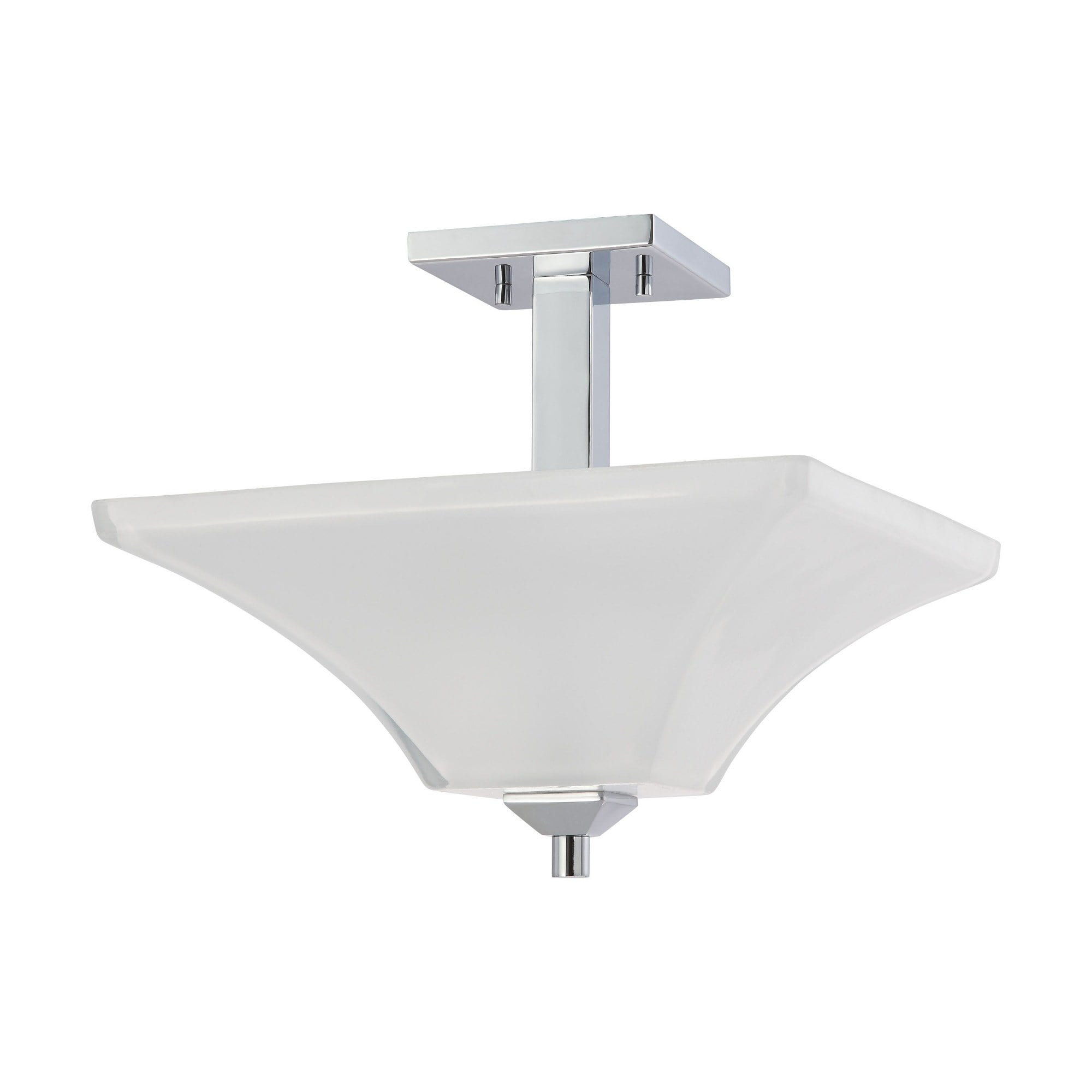 Parker Collection Chrome & Glass 13'' LED Mushroom Flush Mount