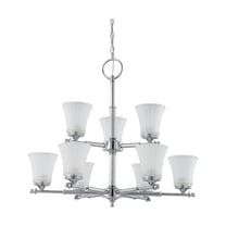 60/4269 Nuvo Lighting Teller-Nine Light 2-Tier Chandelier-30 Inches Wide by 27 Inches High     -Traditional Installation
