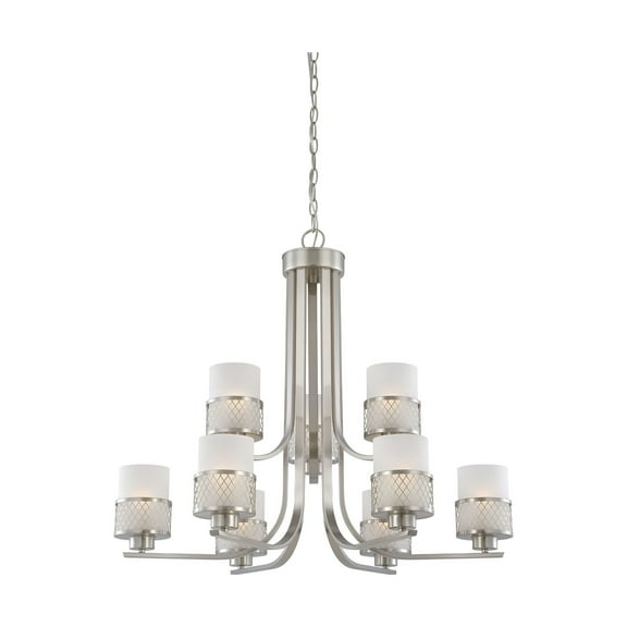 60/4689 Nuvo Lighting Fusion-Nine Light Chandelier-30.88 Inches Wide by 27.5 Inches High     -Traditional Installation