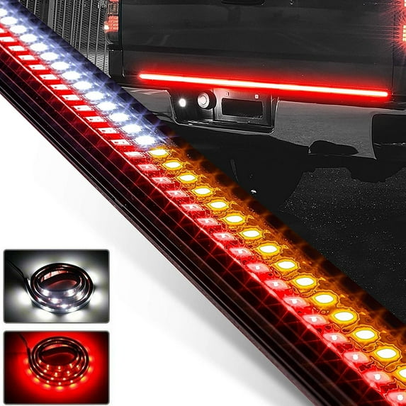 60" 5-Modes Waterproof Truck Strip Tailgate Light Bar, Running Turn Reverse Brake Stop Signal Tail Flowing Lights for Cars Trucks