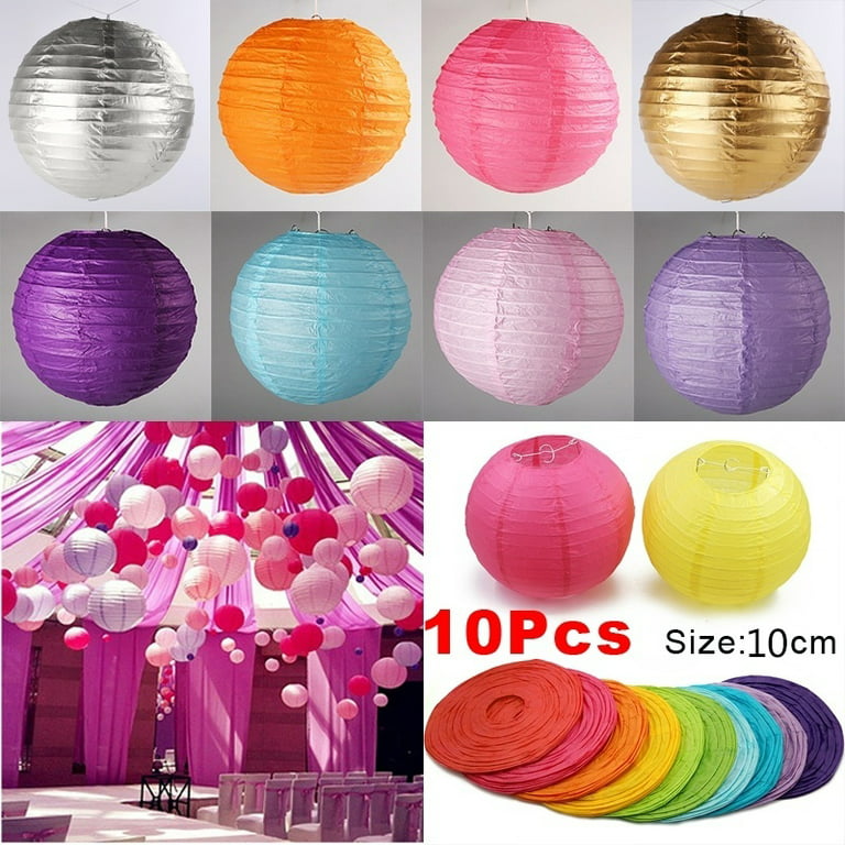 White Hanging Paper Lanterns for Wedding Party Decoration, 4 Size –   Online Shop