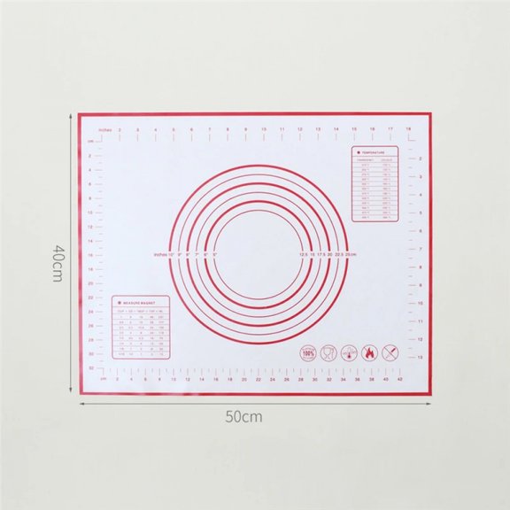 60/50/40cm Silicone Pad Baking Mat Sheet Kneading Dough Mat For Kitchen Rolling Dough Pizza Large Dough Non-Stick Maker Holder