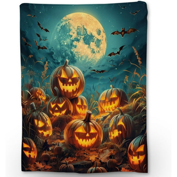 60×50 in Skull & Colorful Floral Halloween Blanket | Soft Warm Fuzzy Lightweight Flannel Throw Blanket for Couch, Bed, Decor, Travel & Outdoor Use, Cozy Blankets for Adults Women Men