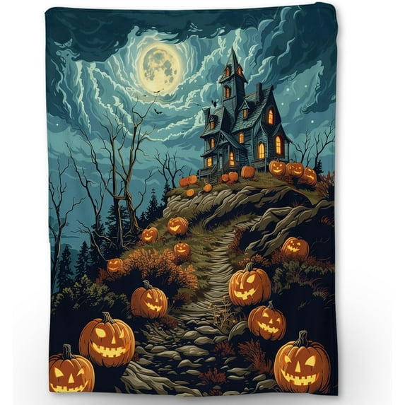 60×50 in Skull & Colorful Floral Halloween Blanket | Soft Warm Fuzzy Lightweight Flannel Throw Blanket for Couch, Bed, Decor, Travel & Outdoor Use, Cozy Blankets for Adults Women Men