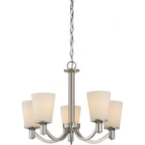 60/5825 Nuvo Lighting Laguna-Five Light Chandelier-23 Inches Wide by 17.13 Inches High-Brushed Nickel Finish -Traditional Installation