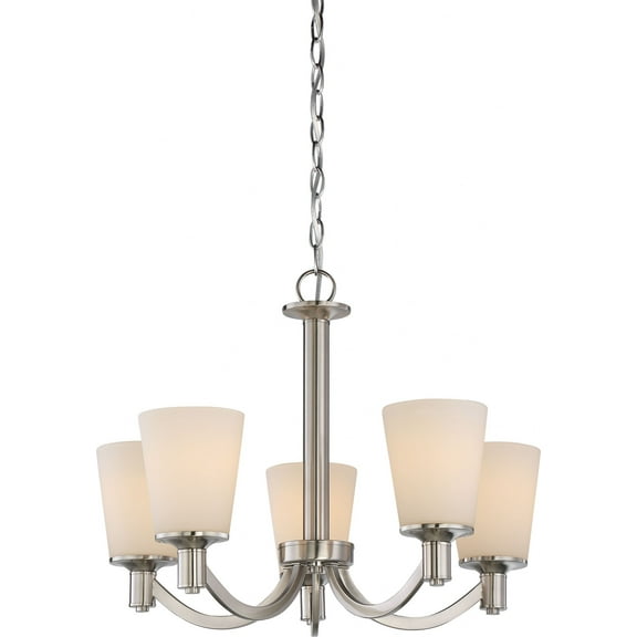60/5825 Nuvo Lighting Laguna-Five Light Chandelier-23 Inches Wide by 17.13 Inches High-Brushed Nickel Finish    -Traditional Installation