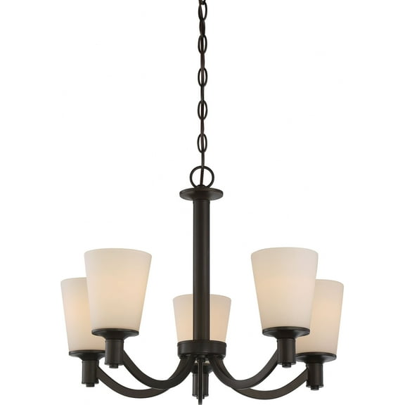 60/5925 Nuvo Lighting Laguna-Five Light Chandelier-23 Inches Wide by 17.13 Inches High-Forest Bronze Finish    -Traditional Installation